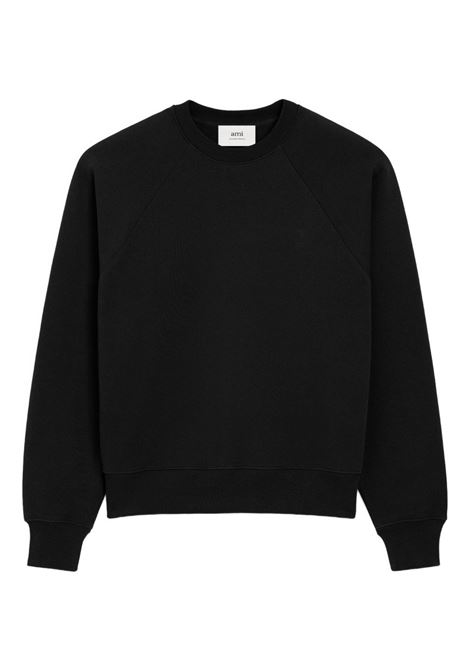 adc sweatshirt man black AMI PARIS | USW757.747001